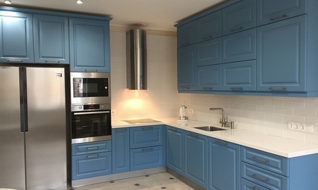Синяя кухня AKRIL26